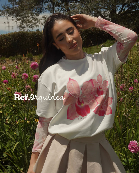 Camiseta Manga Corta Orquidea