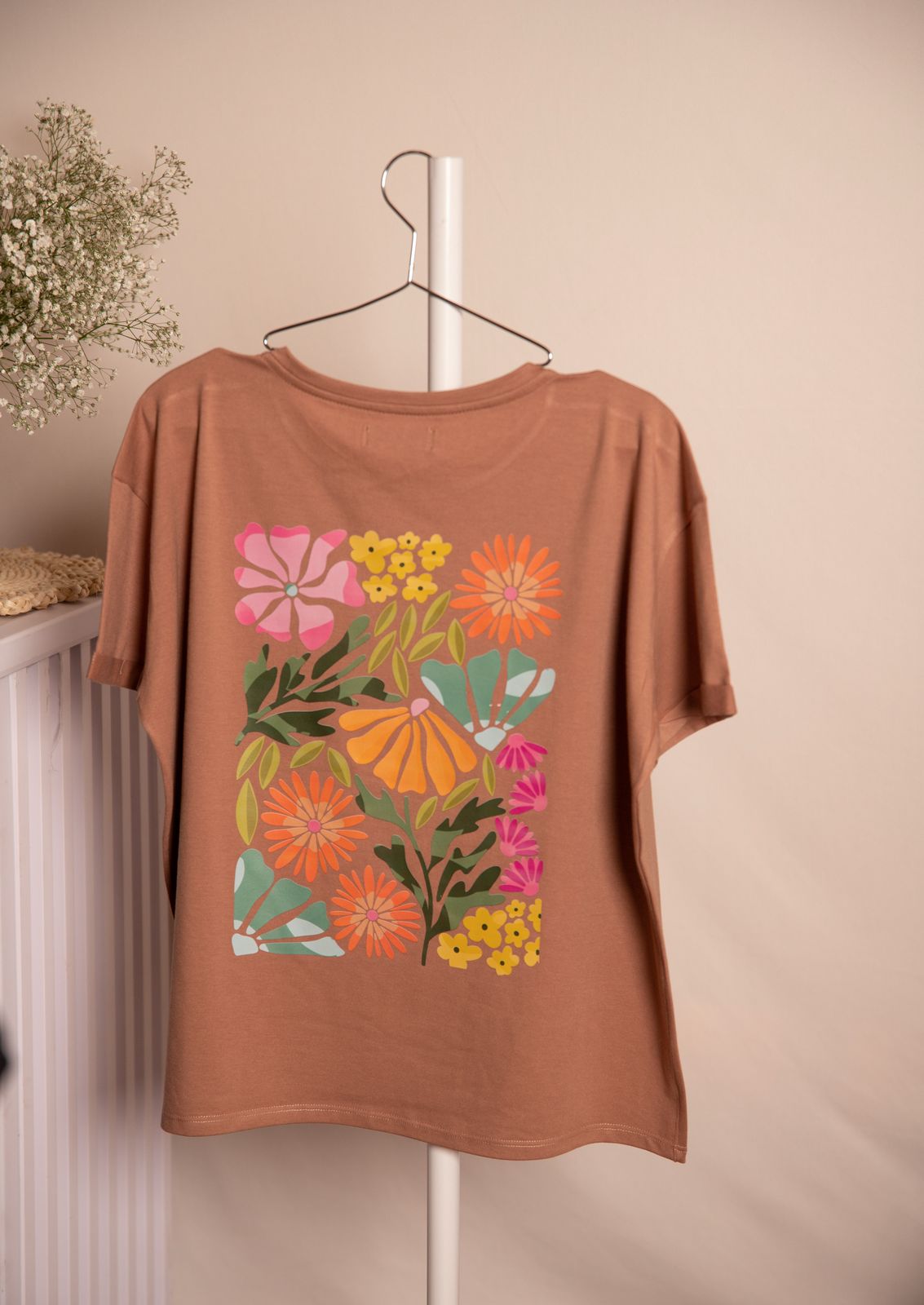 Camiseta flores de colores