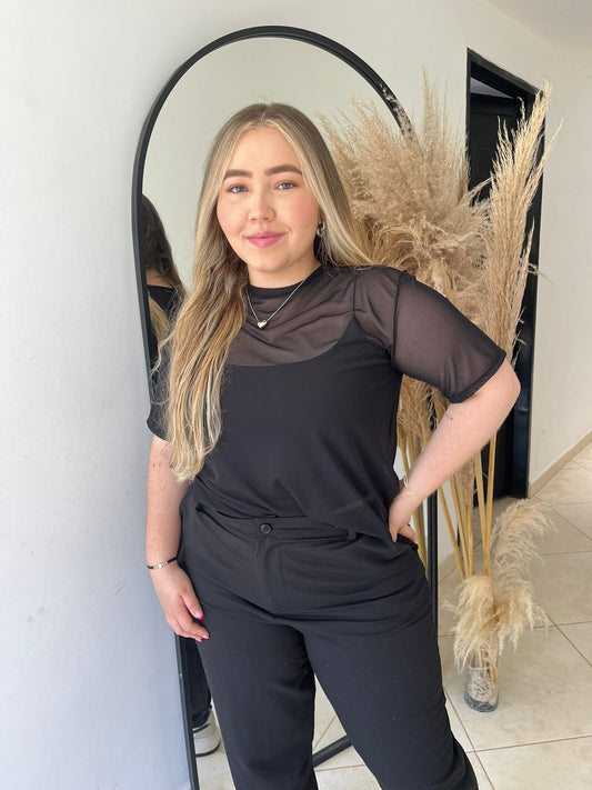 Camiseta malla oversize-Ref. 185