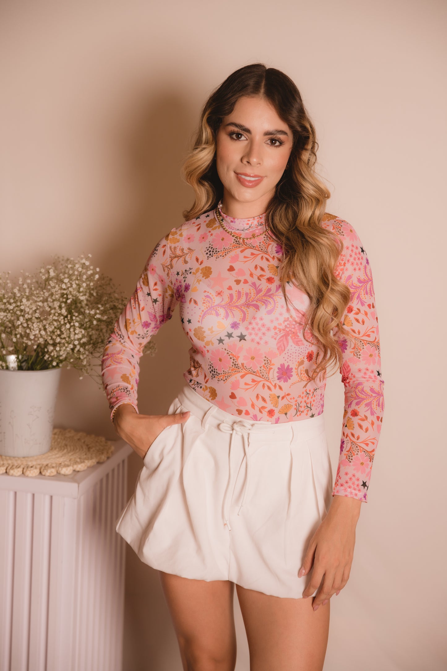 Buso en malla estampado-Ref. 168