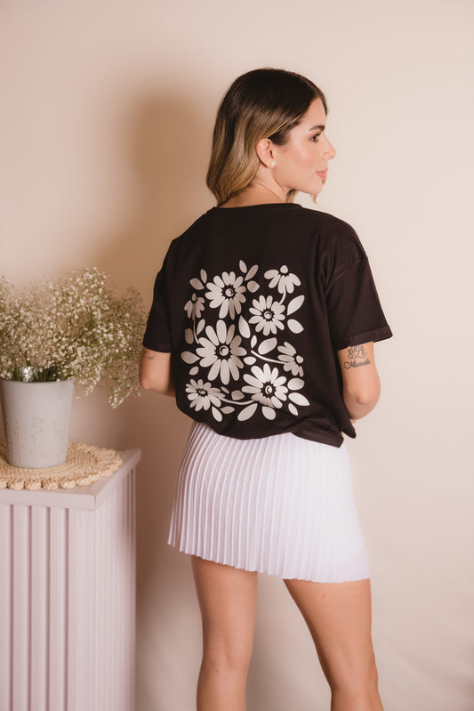 Camiseta flores espalda