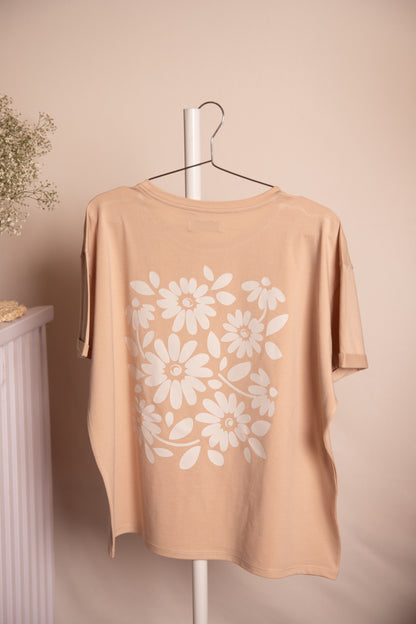 Camiseta flores espalda