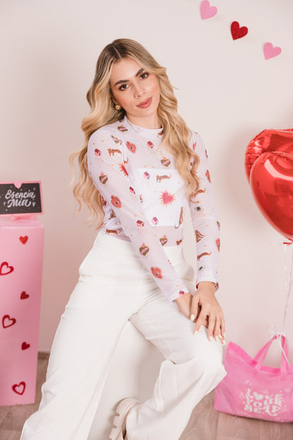 Buso en malla estampado-Ref. 168