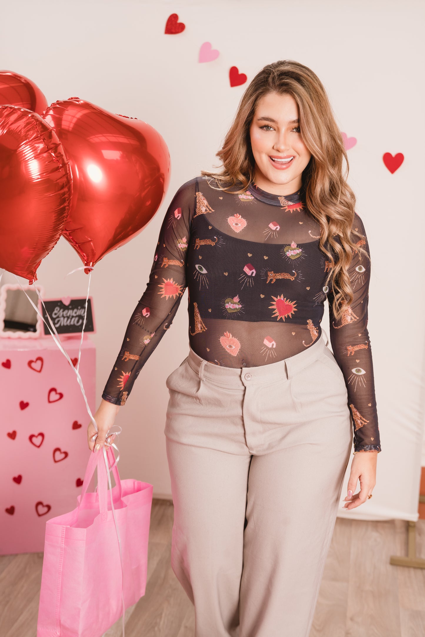 Buso en malla estampado-Ref. 168