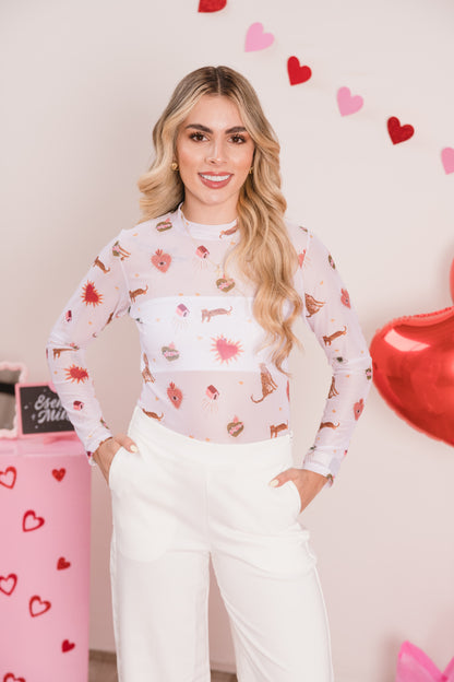 Buso en malla estampado-Ref. 168