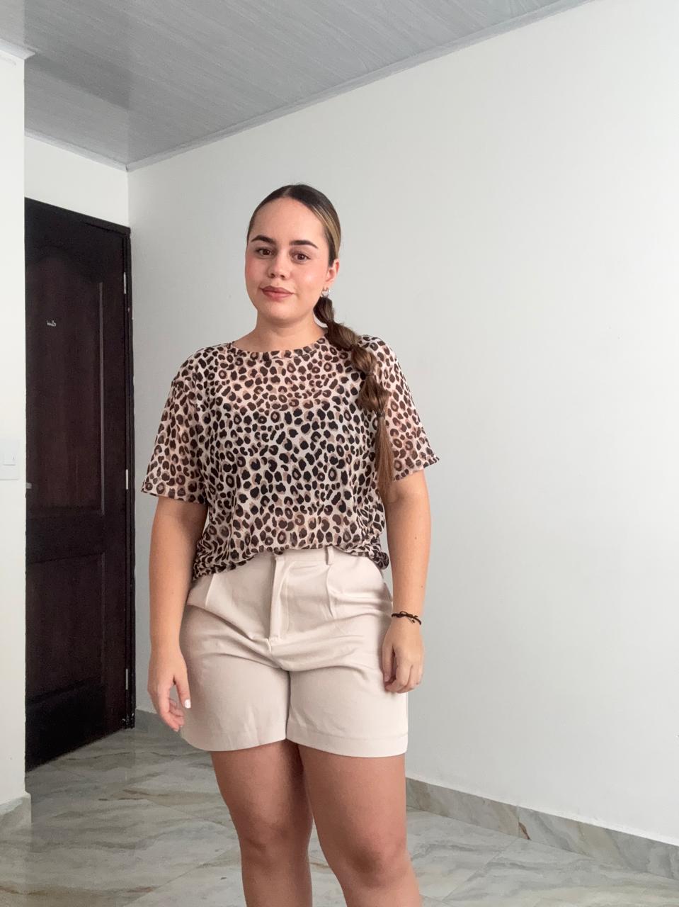 Camiseta malla oversize estampada-Ref. 185