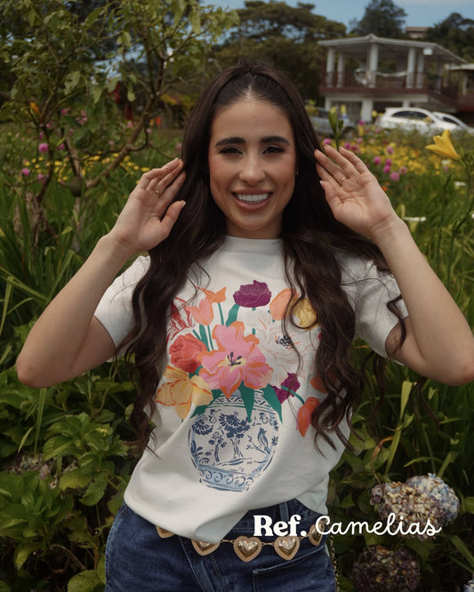 Camiseta Manga Corta Camelias