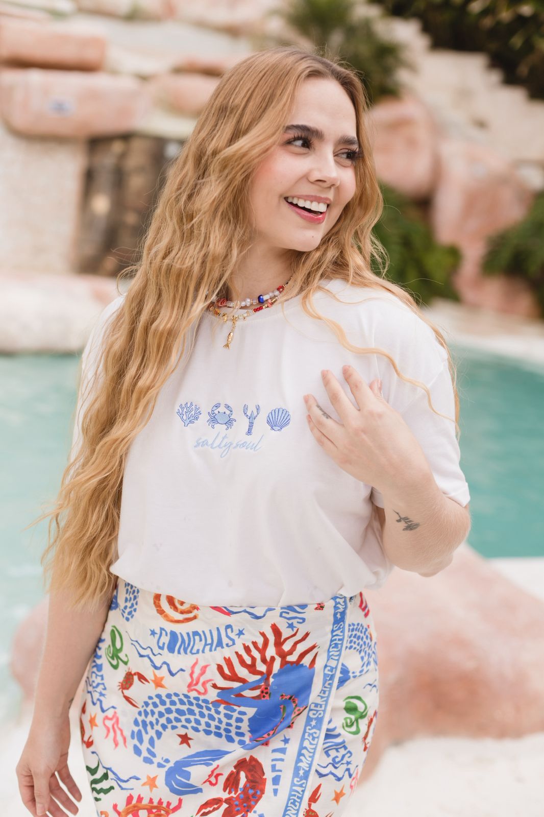 Camiseta Marea Infinita - Bordada