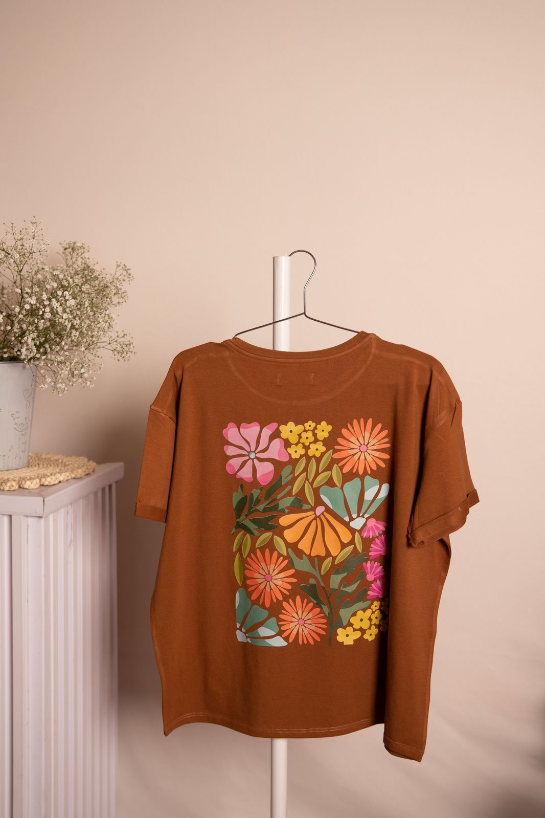 Camiseta flores de colores