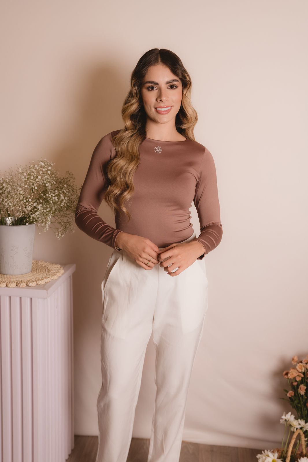 Body cuello redondo manga larga-Ref. 195