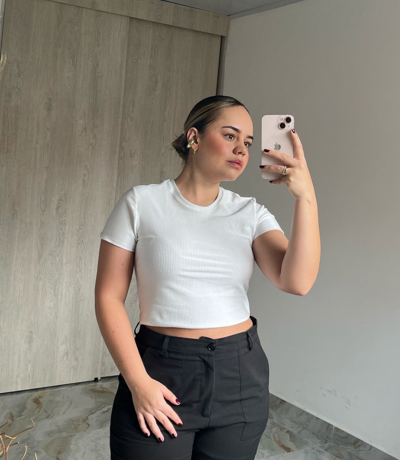 Blusa manga corta rib-Ref. 189