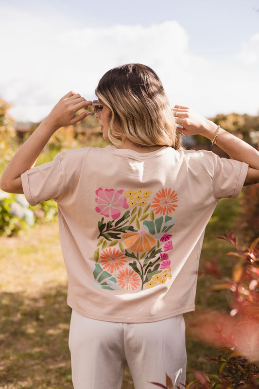Camiseta flores de colores