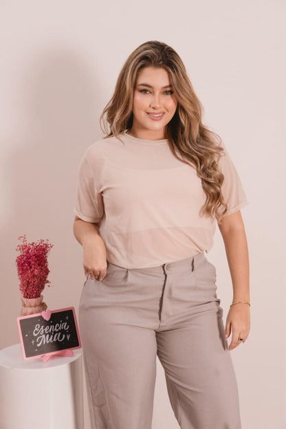 Camiseta malla oversize-Ref. 185