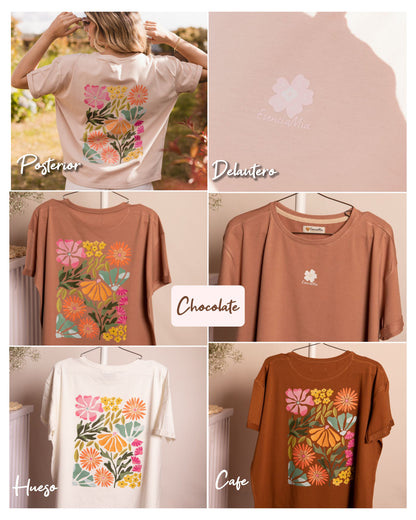 Camiseta flores de colores