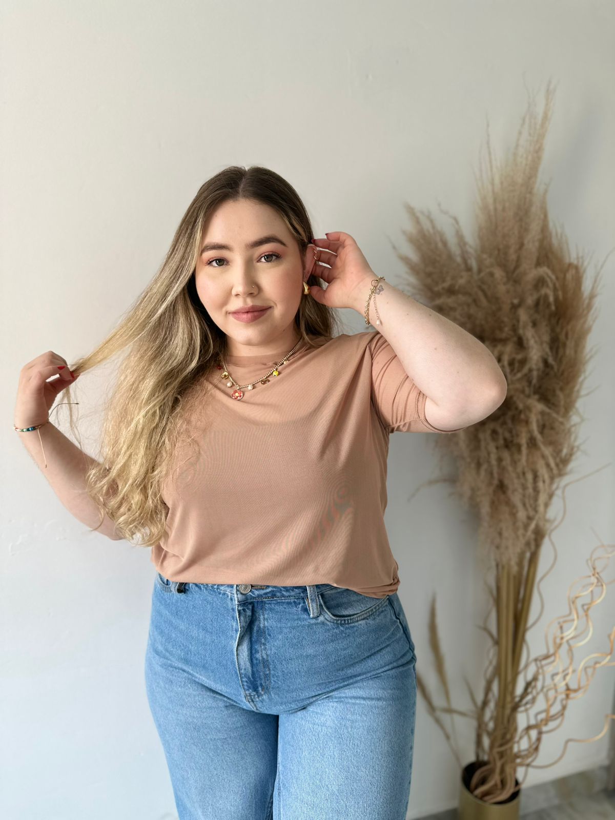 Camiseta malla oversize-Ref. 185